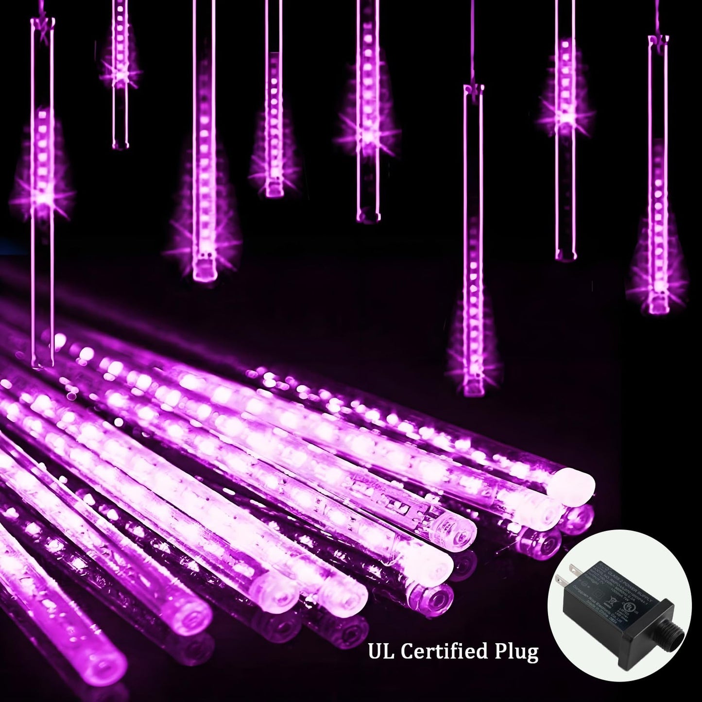 Adecorty Halloween Lights Outdoor, Purple Halloween Decorations, UL Plug