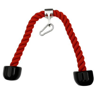qibylift Tricep Rope Cable Attachments Cable Machine Accessories for Home Gym, 27 Inch Tricep Rope For Pulley System Attachment, LAT Pull Down, Cable Machine Attachments, Weight Fitness (Red)