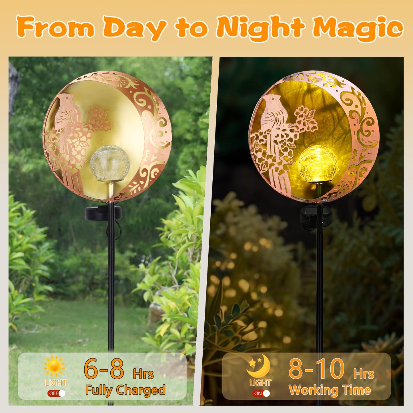 Profinella Unique Birthday Gifts for Women Mom Grandma,Solar Cardinal Garden Lights Outdoor Decor,Housewarming Gifts New Home for Patio, Lawn, Yard, Pathway