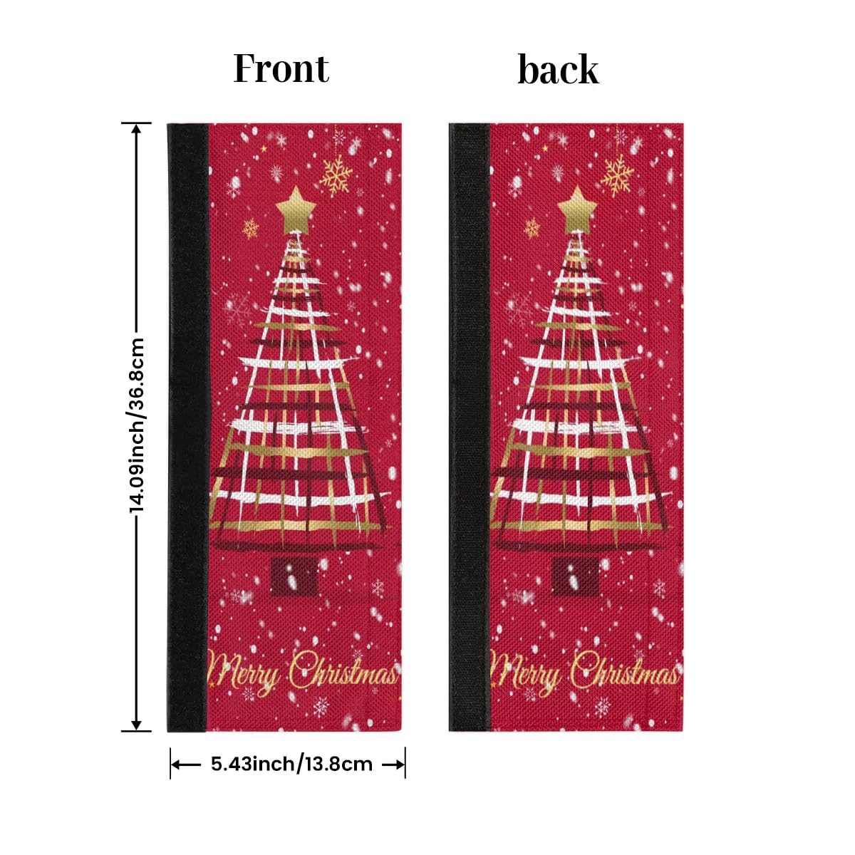 PATTERNFUL Christmas Tree Refrigerator Door Handle Covers, Microwave Fridge Handle Covers Set of 2, Kitchen Appliance Decor Handles Protector for Ovens, Dishwashers