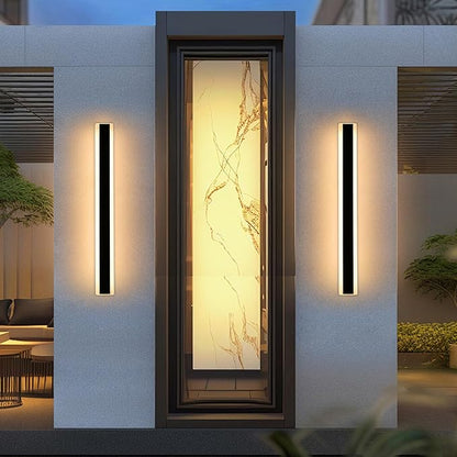 Mikeru 2pack 39.3inch Outdoor Wall Light Fixtures, 3000K Modern Exterior Lights for House Ip65 Waterproof Rust Outdoor Light Fixtures Hardwire Wall Mount Exterior Lighting for Shop,Garage