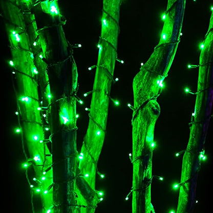 164Ft 500 LED Green Christmas Lights, Waterproof 8 Twinkle with Memory Functions Green String Lights for Indoor Outdoor Tree Garden Christmas Decoration