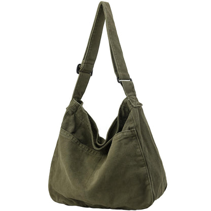 DAINAOTM Canvas Tote Bag Casual Hobo Crossbody Shoulder Bag for Women and Men Large Purse Messenger Bag Travel Work
