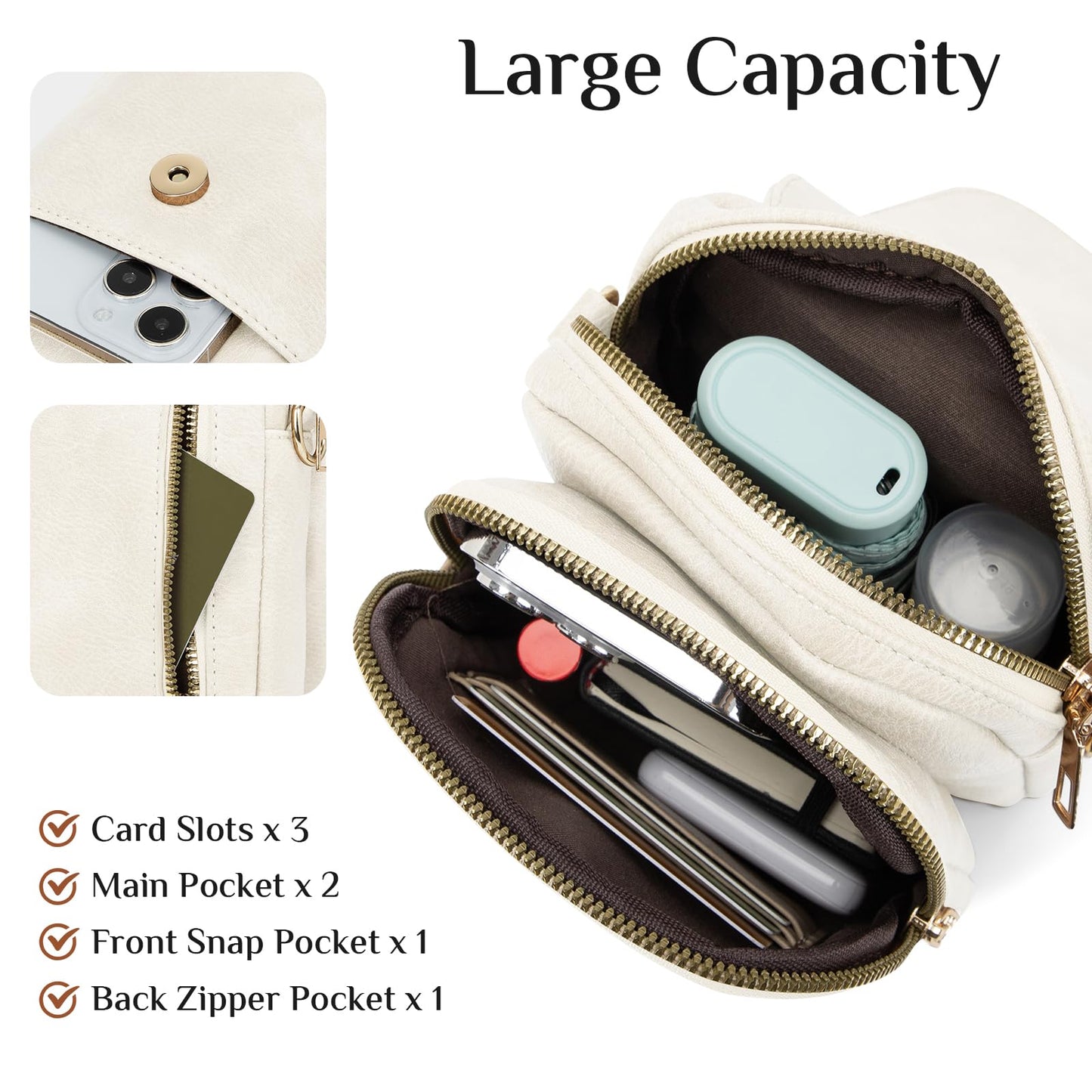 Fuyoula Fashion Small Crossbody Bags for Women Trendy Designer Cell Phone Purses Wallets with Card Holder Anti Theft Travel