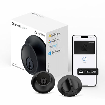 Level Lock+ (Matter) Smart Lock - World's Smallest, Most Advanced Matter-Over-Thread Deadbolt Plus Apple Home Key - Keyless and Remote Access via Apple, Alexa, Google Home, SmartThings (Satin Nickel)