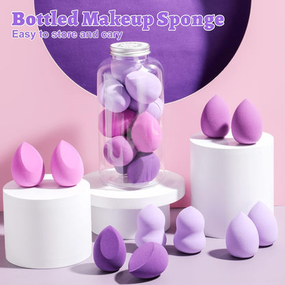 Makeup Sponges BS-MALL 10 Pcs blender sponge for Liquid, Cream, and Powder, Multi-colored Makeup Sponges Purple