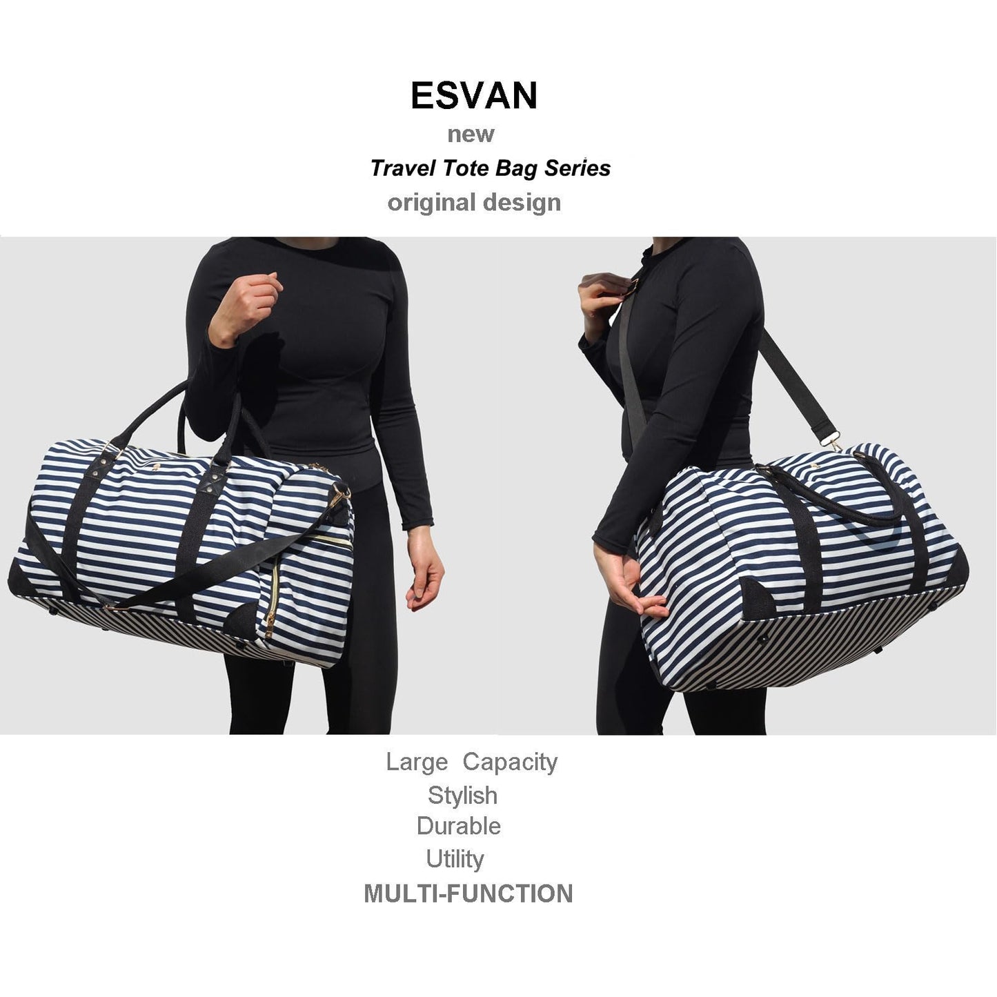 Travel Duffle Bag, Weekender Bag for Women with Shoe Compartment, Carry on Overnight Bag Gym Duffel Bag, Mommy Hospital Bags