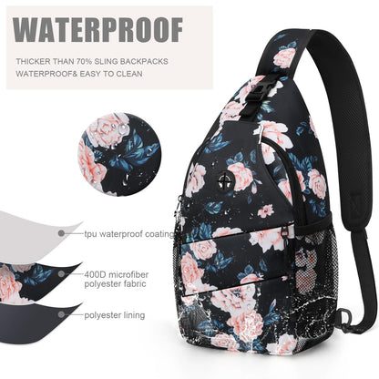 Crossbody Bags for Women Men Trendy Sling Bag Bakpack Casual Chest Bag with Convertible Shoulder Strap