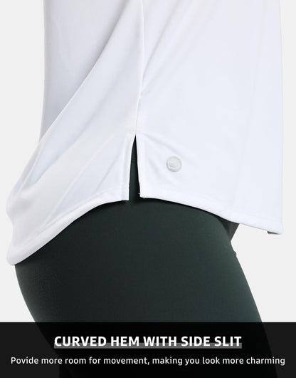 G Gradual Women's Sleeveless Workout Tops Lightweight High Neck Tennis Yoga Shirts Running Athletic Tank Tops for Women(White,M)