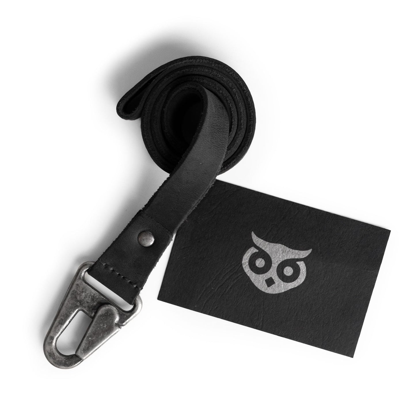 Hide & Drink, Lanyard Keychain for Men and Women, Neck Strap with Hook, ID Holder, Clip to Attach to House, Apartment, Car Keys, Full Grain Leather, Handmade, Charcoal Black