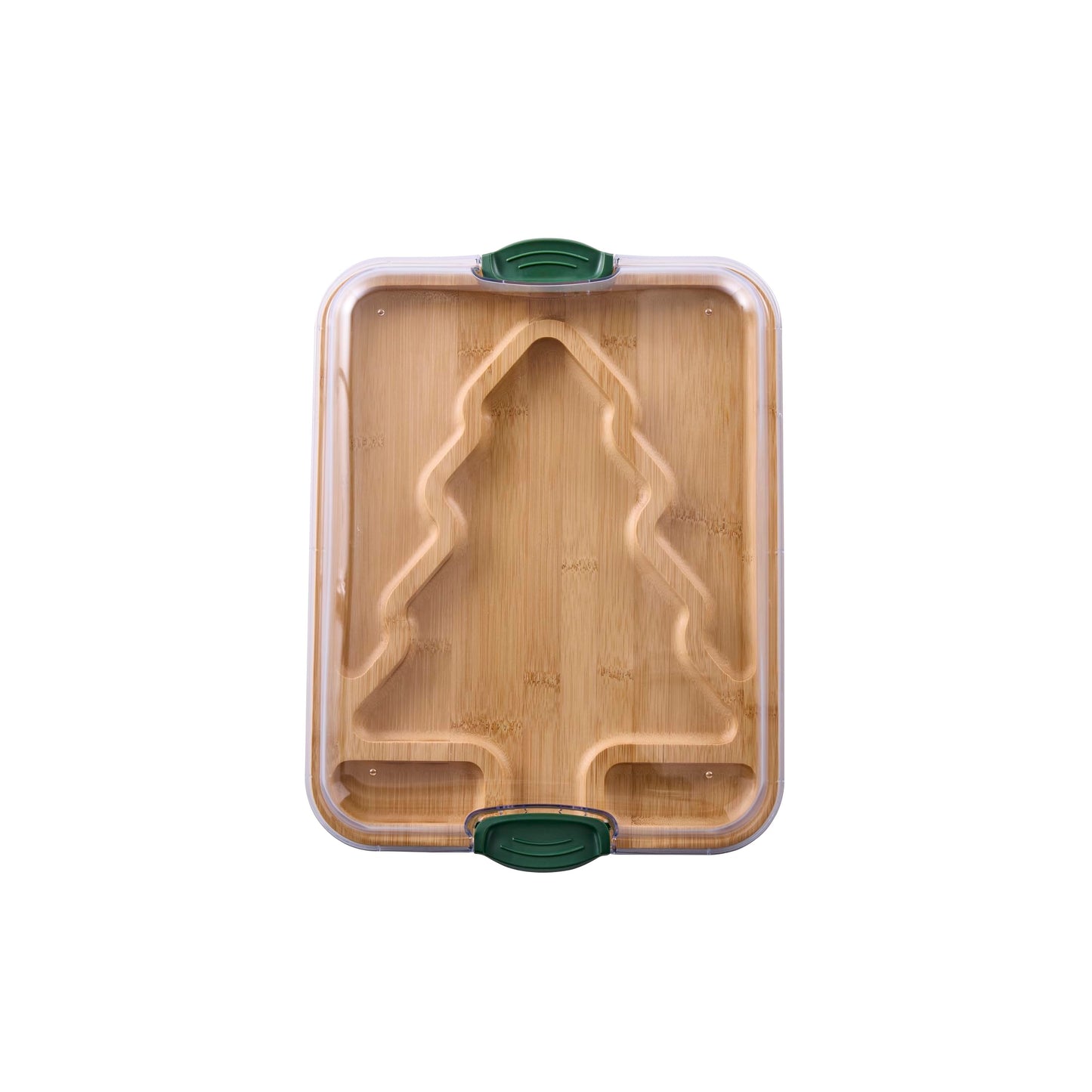 Farberware Tree Build-A-Board with Clear Locking Lid – Holiday Prep and Serve Board for Charcuterie, Cookies, Candy, and Seasonal Entertaining