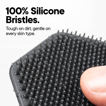 TOOLETRIES Men's Face Scrubber - Premium Silicone Facial Cleansing Brush, Gentle Exfoliator Pad & Soft-Touch Massager - Removes Dead & Dry Skin - Long Lasting Shower Accessories - Sand