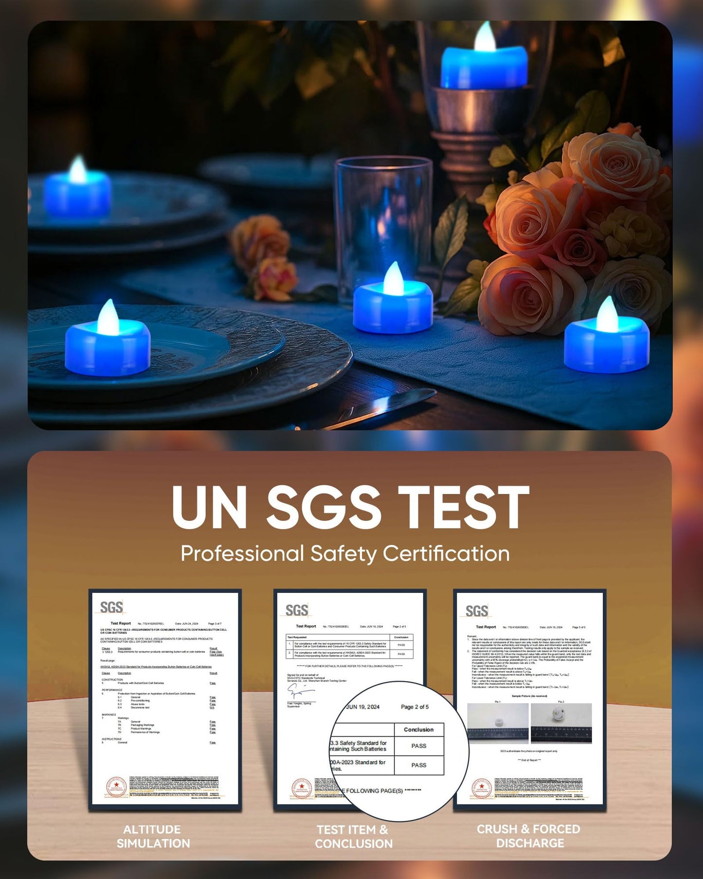 BEICHI Flameless Candles, Tea Lights Battery Operated, No Flickering Votive Candles LED Tea Lights for Halloween Christmas Wedding Home Decor (50 Pack, Blue)