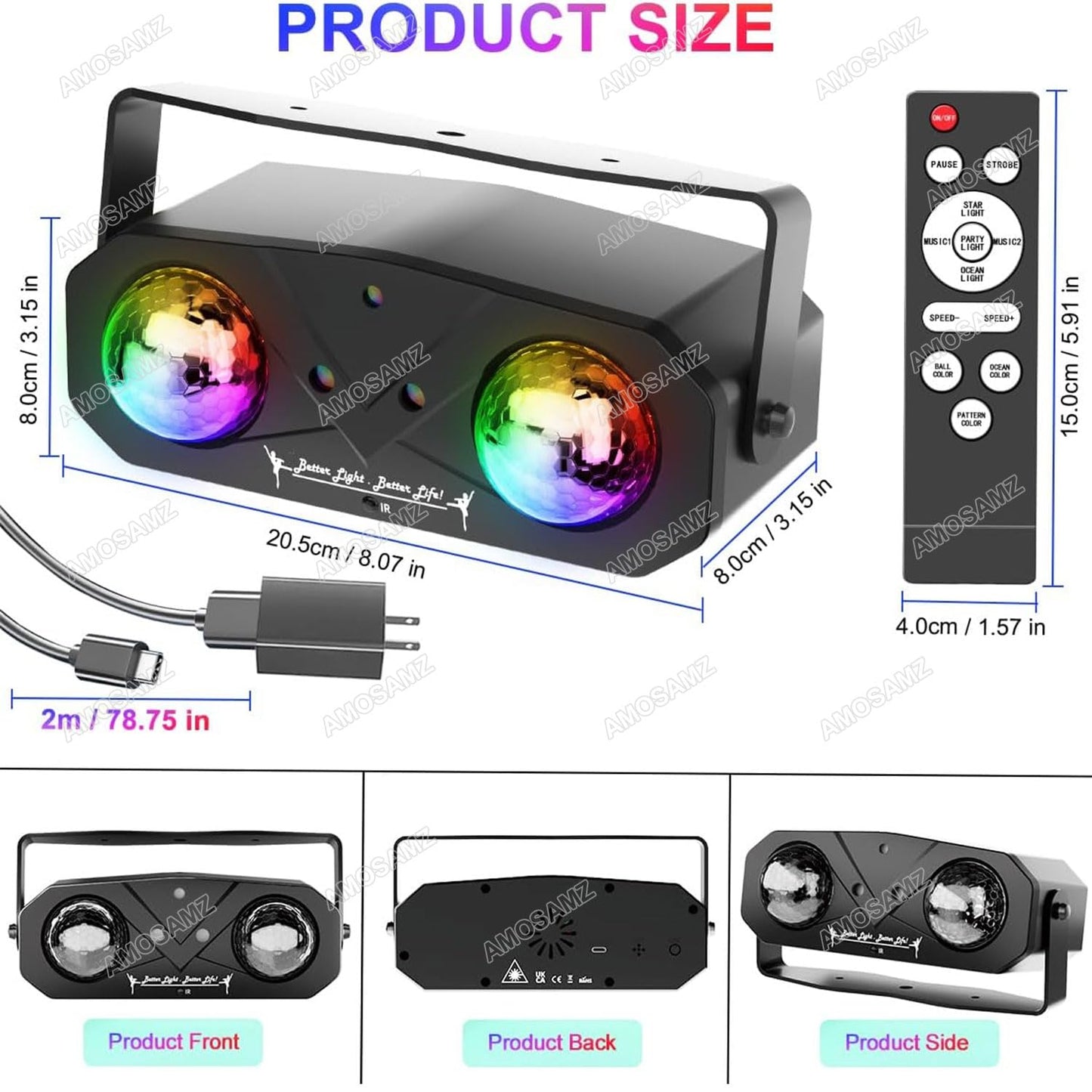 Disco Lights Disco Ball, Sound Activated Party Light with Roating Disco Ball,Star Projector,Ocean Light and Laser Lights for Party DJ KTV Club Wedding Festivals Stage Dancing Christmas