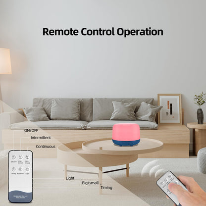Oil Diffuser Humidifier 300ML,Electric Ultrasonic Air Aroma Diffusers Vaporizer,Scent Mist Defuser with Remote,Auto-Off,7led Color Changing Light for Large Bed Room,Home,Office
