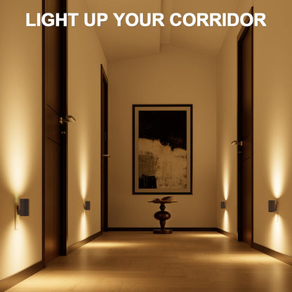 NIORSUN Night Lights Plug into Wall, Dimmable with 3 Color Modes & Auto On/Off Sensor, Ultra-Slim Nightlight for Hallway, Bathroom, Bedroom, Nursery, Kitchen (4 Pack, Black)