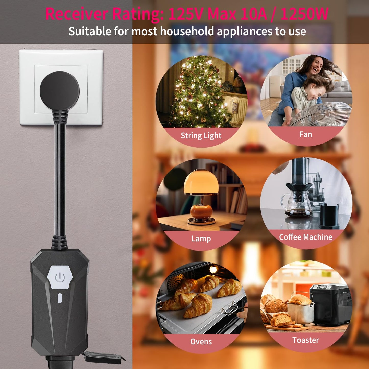 Christmas Tree Light Wand Remote - Voice Control Magic Wand Light Controller with Wireless Outlet Plug - Magical Christma Tree Lights Switch Wands for Kids, Xmas Gifts Outdoor Lighting Decoration