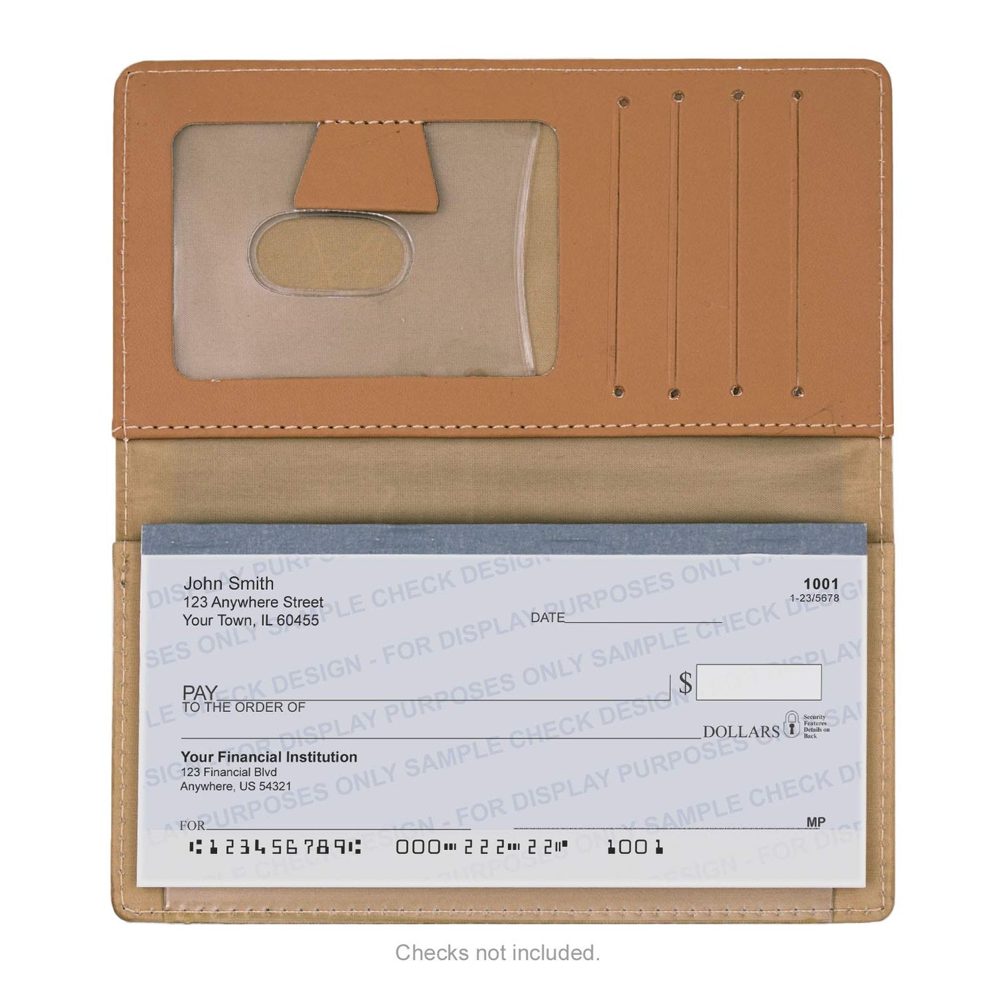 Splendid Lighthouse Personal Leather Checkbook Cover for Top Tear Personal Checks