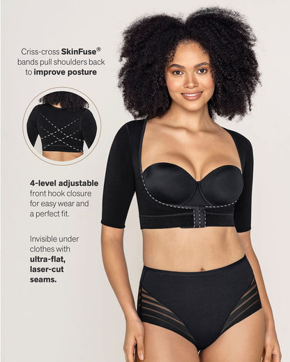 Leonisa SmartShape Vest Seamless Arm Shaper for Women, Upper Body Compression Garment Vest with Posture Corrector