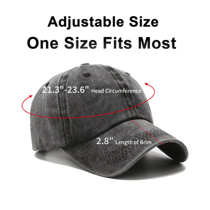 NPJY Baseball Cap Golf Dad Hat Adjustable Original Classic Low Profile Cotton Hat Vintage Washed Distressed Trucker Cap Yellow(Washed)
