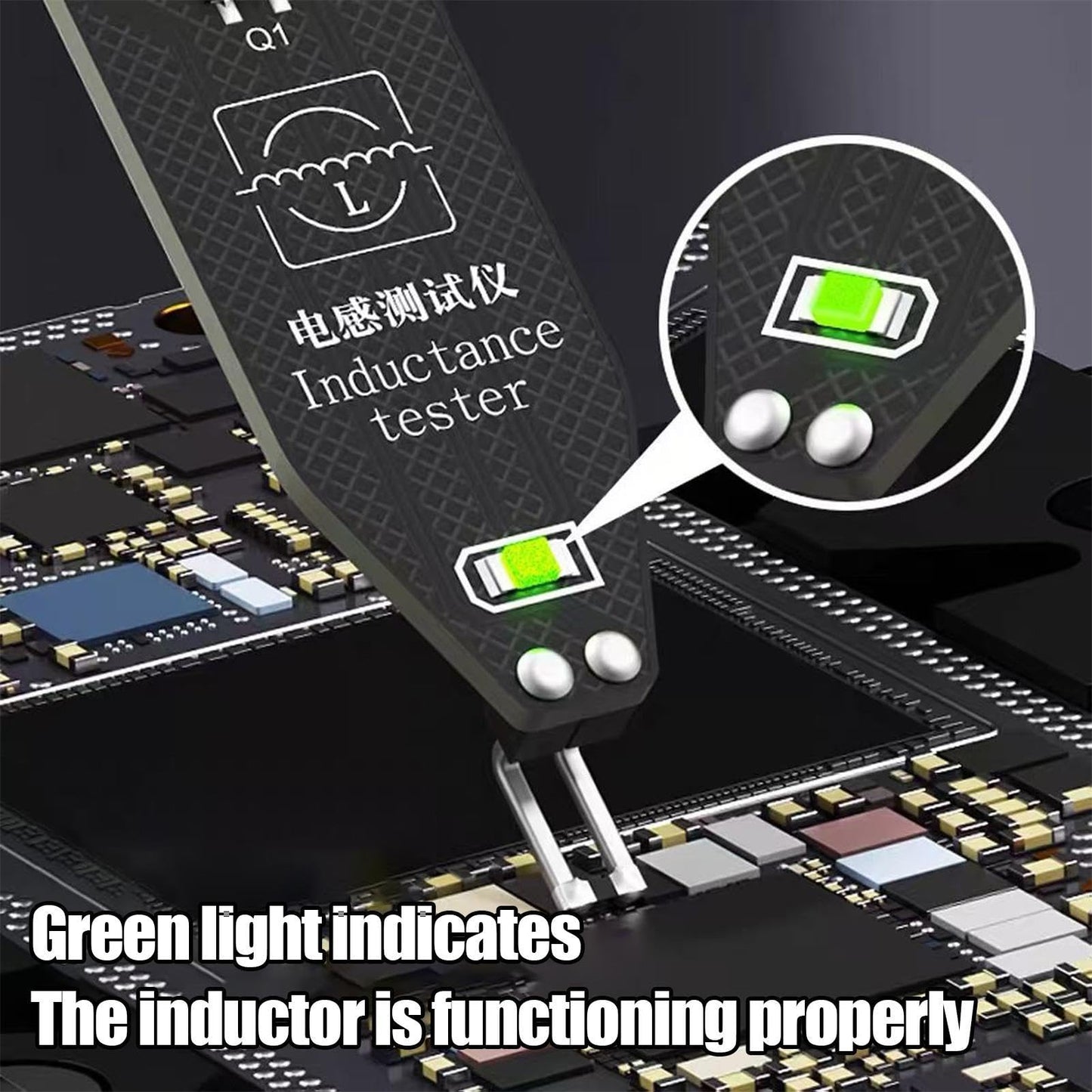 Inductance Tester, Motherboard Coil Tester, Electronic Circuit Board Inductor Detector Repair Fault Detection Tool, Electromagnetic Induction Circuit Board Quick Fault Check Tool, for PC Phone Repair