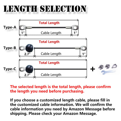 J Bryant Fitness Gym Replacement Cable Fitness Pulley Cable Thick 0.2inch/5mm Heavy Duty Steel Wire Rope for Home Gym Cable Pulley Attachments Machine Accessories (Type-B, 98")