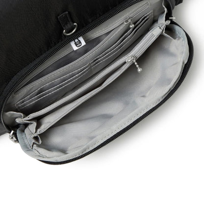 Securtex® Anti-theft Vacation Travel Backpack 10x13" Slash-Resistant Nylon Daypack w/RFID, Black