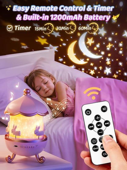 One Fire Baby Night Light Projector, 15 Sound Machine Star Projector for Kids Room,15 Films Star Light Projector 2-9 Year Old Girl Gifts Toys,Brightness Baby Night Lights for Nursery Kawaii Room Decor