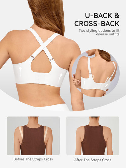 LUCKMEEY Bras for Women No Underwire Wireless Bras - Seamless Push Up Full Coverage Bralettes Comfortable Everyday Bra