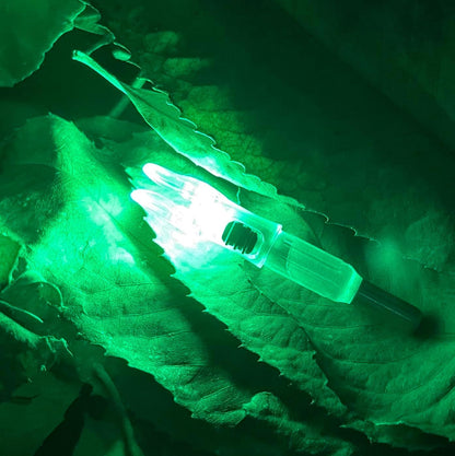 DEEPOWER S Lighted Nocks for Arrows .244/6.2mm 6/12 Pack Lighted Arrow Nocks for Archery Hunting (12 PCS/Green)
