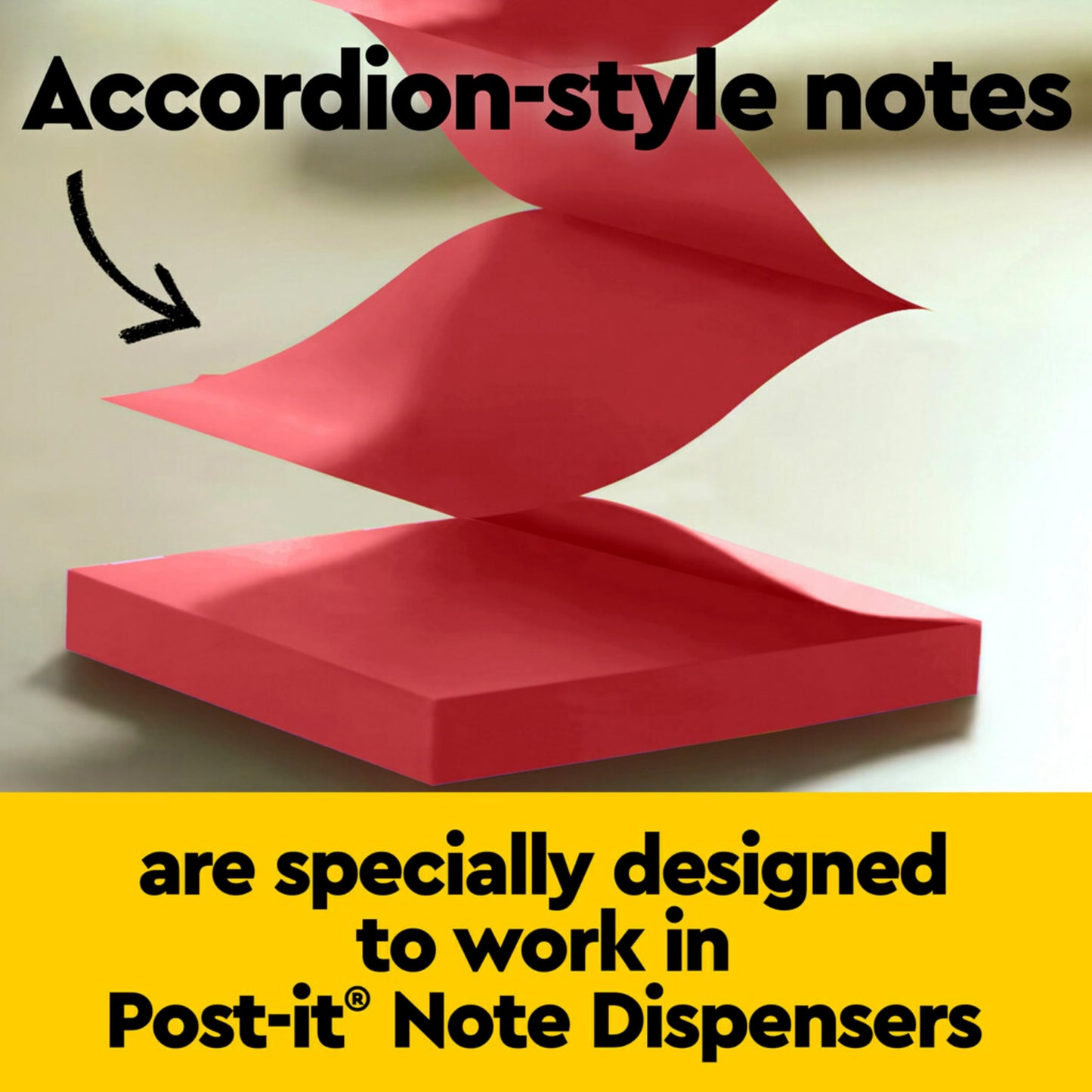 Post-it Super Sticky Dispenser Pop-up Notes, 6 Sticky Note Pads, 3 x 3 in., 2X the Sticking Power, School Supplies and Oﬃce Products, Use with Post-it Note Dispensers, Playful Primaries Collection