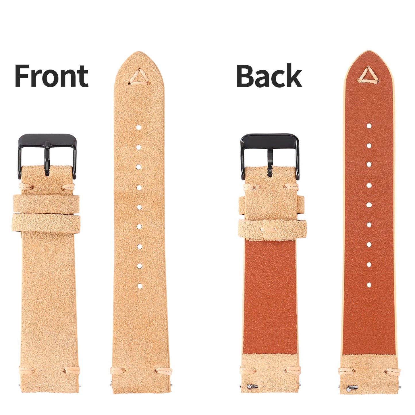 WOUKUP Quick Release Suede Leather Watch Bands Vintage Watchband for Men Watch Strap 18mm 19mm 20mm 21mm 22mm 24mm