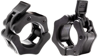 HACUBA FITNESS Olympic Barbell Clamps Collars Quick Release Pair Weight Clips for 2 inch Barbell BLACK