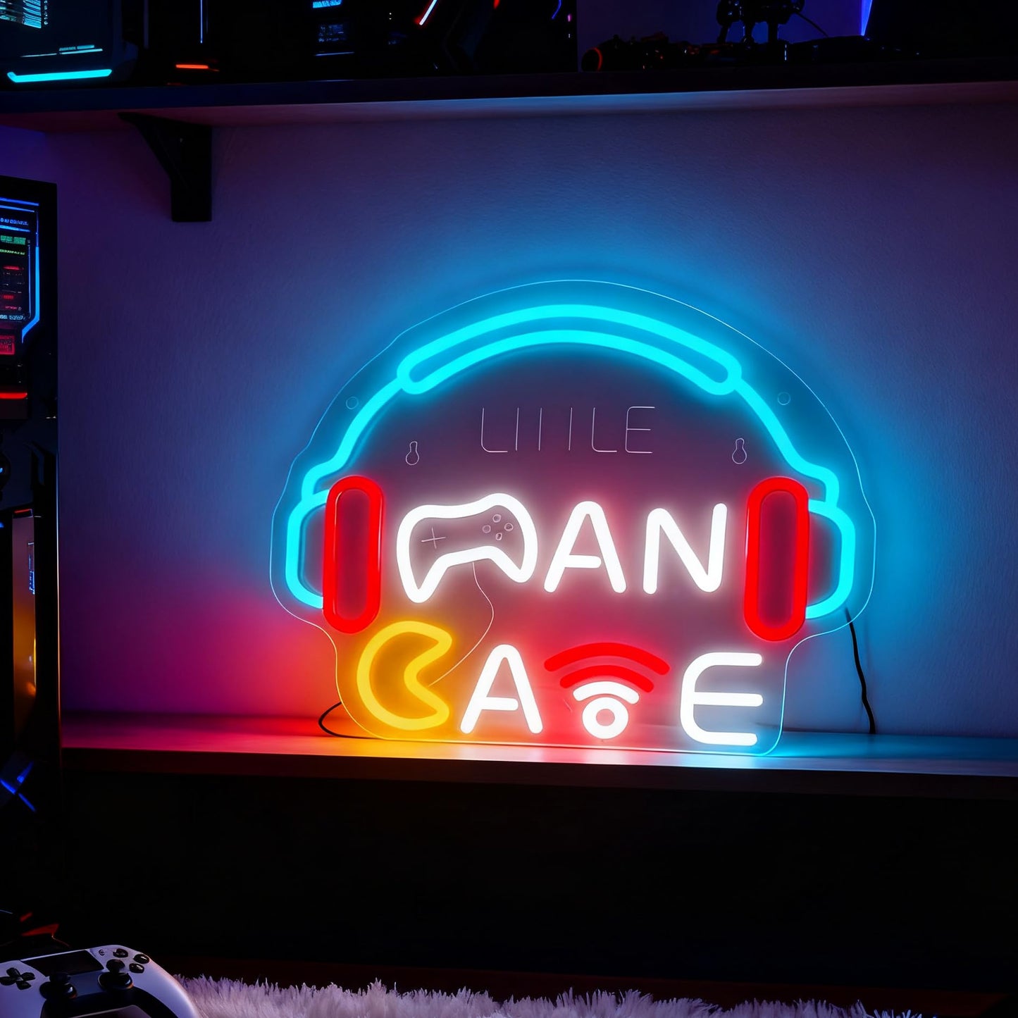 Neonawall Man Cave Neon Sign for Wall Decor Light Up Business Led Sign Boys Birthday Party Signs Led Decorative Night Signs Game Room Decorations Christmas Party Gifts for Husband Boys Playing Room