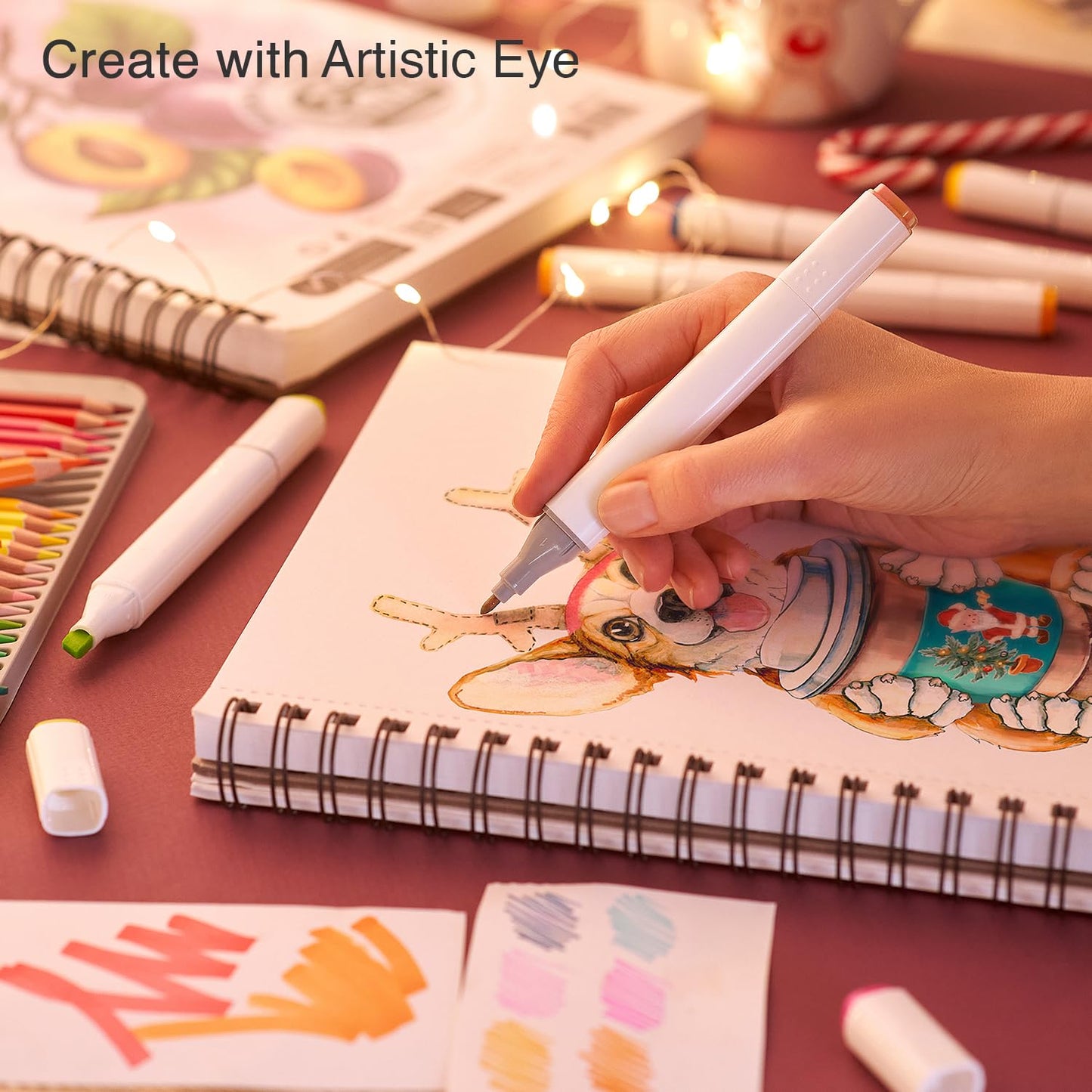 ARTISTIC EYE 9x12 Premium Mixed Media Sketchbooks: Pack of 2 (120 Sheets), 160 GSM, Spiral Bound Sketch Pads, Suitable for a Variety of Wet and Dry Media, Ideal for All Artists