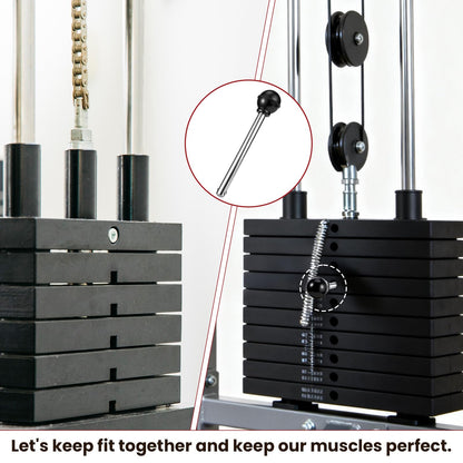 Gym Pins for Weight Stack, Weight Pins for WeightStack Machine 3/8" Diameter Weights Stacks Pin Black Heavy Duty Replacement Weights Machine Pin for Fitness Home Gym Strength Training Equipment