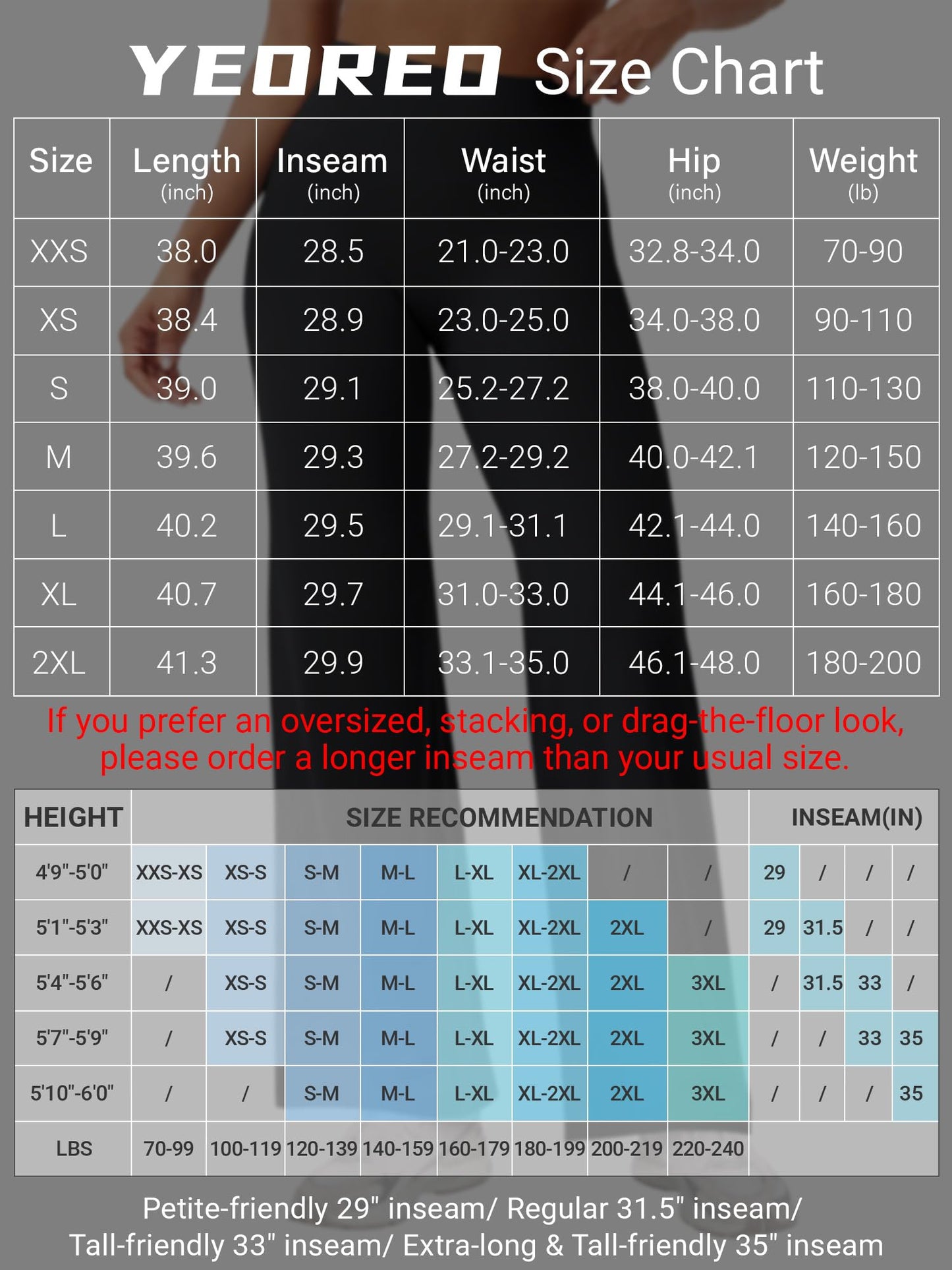 YEOREO Workout Leggings Womens No Front Seam Straight Leggings 29" High Waist Buttery Eddiy Gym Yoga Pants Dark Brown S