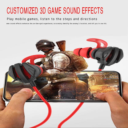 Eachbid Gaming Wired Earphone 3.5mm in-Ear Headphones with Dual Mic Gaming Headset for PS4 PUBG 3D Earbuds for Tablets Notebook Computer Black
