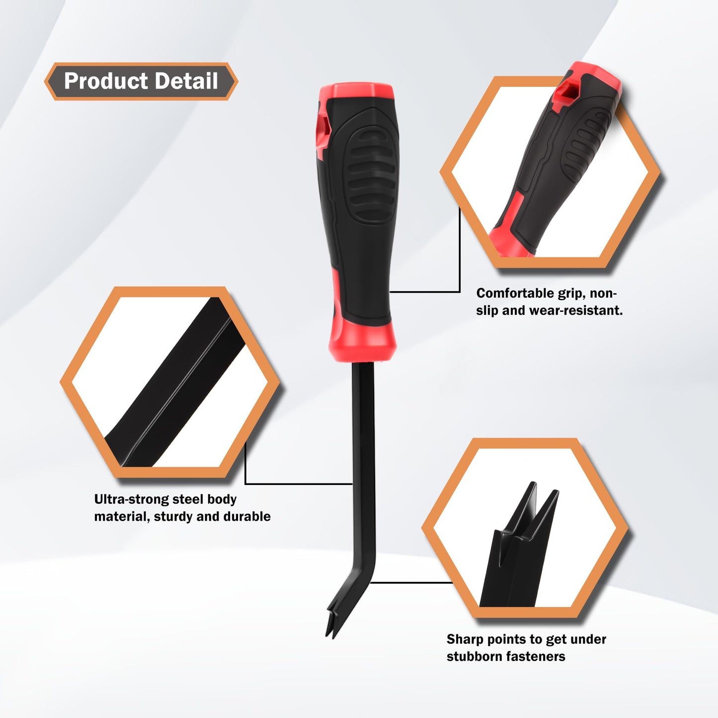 Upholstery Staple Remover Heavy Duty Staple Remover Tool for Floor,Carpet,Wood,Construction,Furniture,Also Used in A Variety of Nailed Picture Frames and Wooden Boxes (M-2P)