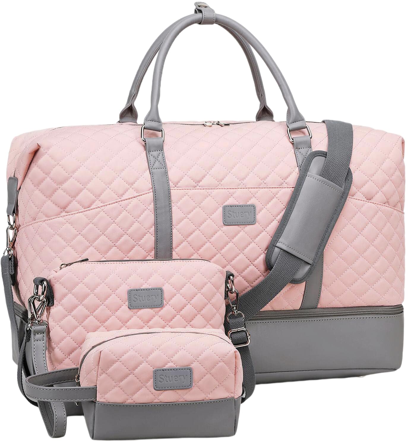 Weekender Bags for Women with Toiletry Bags Large Overnight Bags Travel Duffel Bag Carry On Shoulder Weekend Tote with Shoe Compartment and Wet Pocket