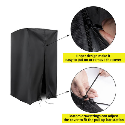 Guisong Protective Cover for Pull Up Bar Station, Waterproof& Dustproof Cover for Power Tower/Pull Up Dip Station-Indoor or Outdoor - 42"L x 40"W x 64"H