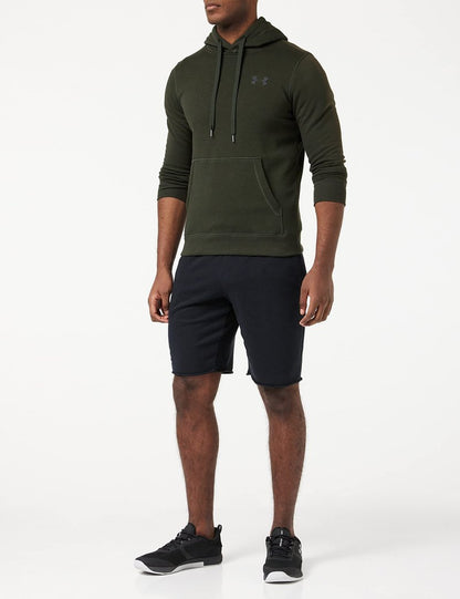Under Armour Mens Rival Terry Shorts , Black (001)/Onyx White , Small