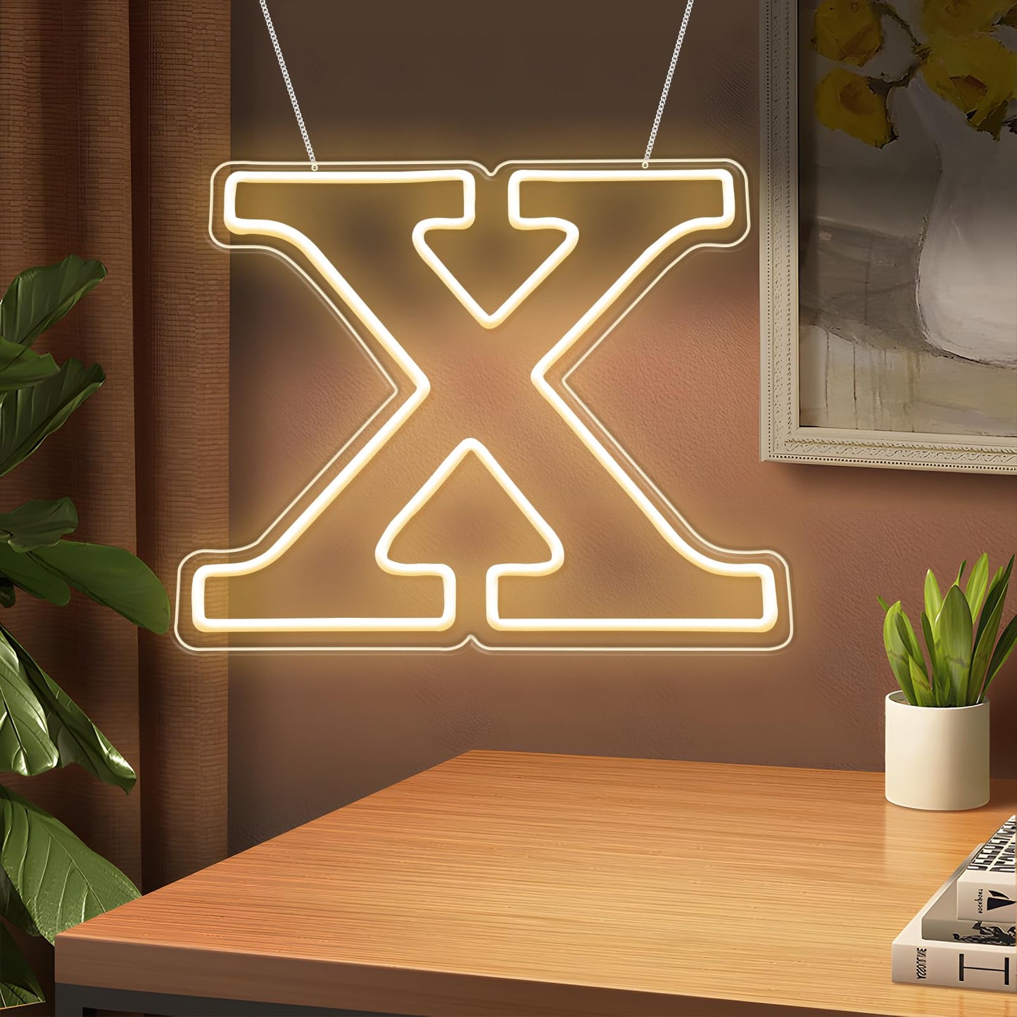 RumonZS Light Up Letters X LED Letters Lights Neon Sign 26 Alphabet 12.4"Decorative Lighted Alphabet for Wedding Party Birthday Bar Christmas Home Decor Letter Lights (Warm White)