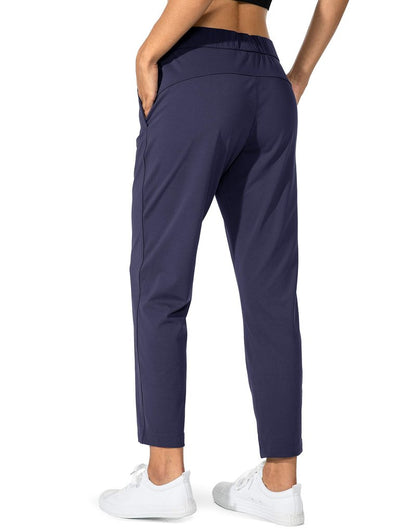 G Gradual Women's Pants with Deep Pockets 7/8 Stretch Sweatpants for Women Athletic, Golf, Lounge, Work (Navy, XX-Large)