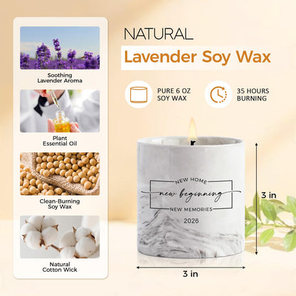 House Warming Gifts New Home 2026 - Housewarming Candle Gift for Women, Men, Friend, Family, New Neighbor - New Homeowner Gift Ideas House Warming Party Decor Ceramics Lavender Scented Candle