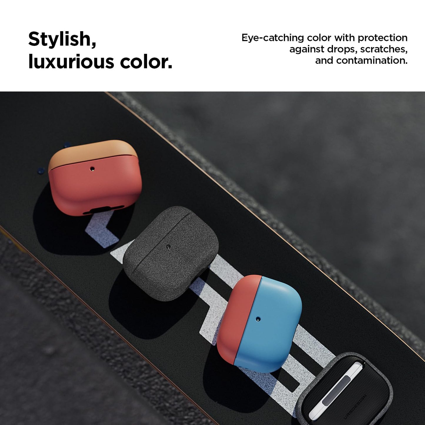 VRS Design Modern for Apple AirPods Pro 3rd Generation Case (2025) – Modern Minimal Style with Slim Profile and Precise Fit Compatible with AirPods Pro 3 (Sand Stone)