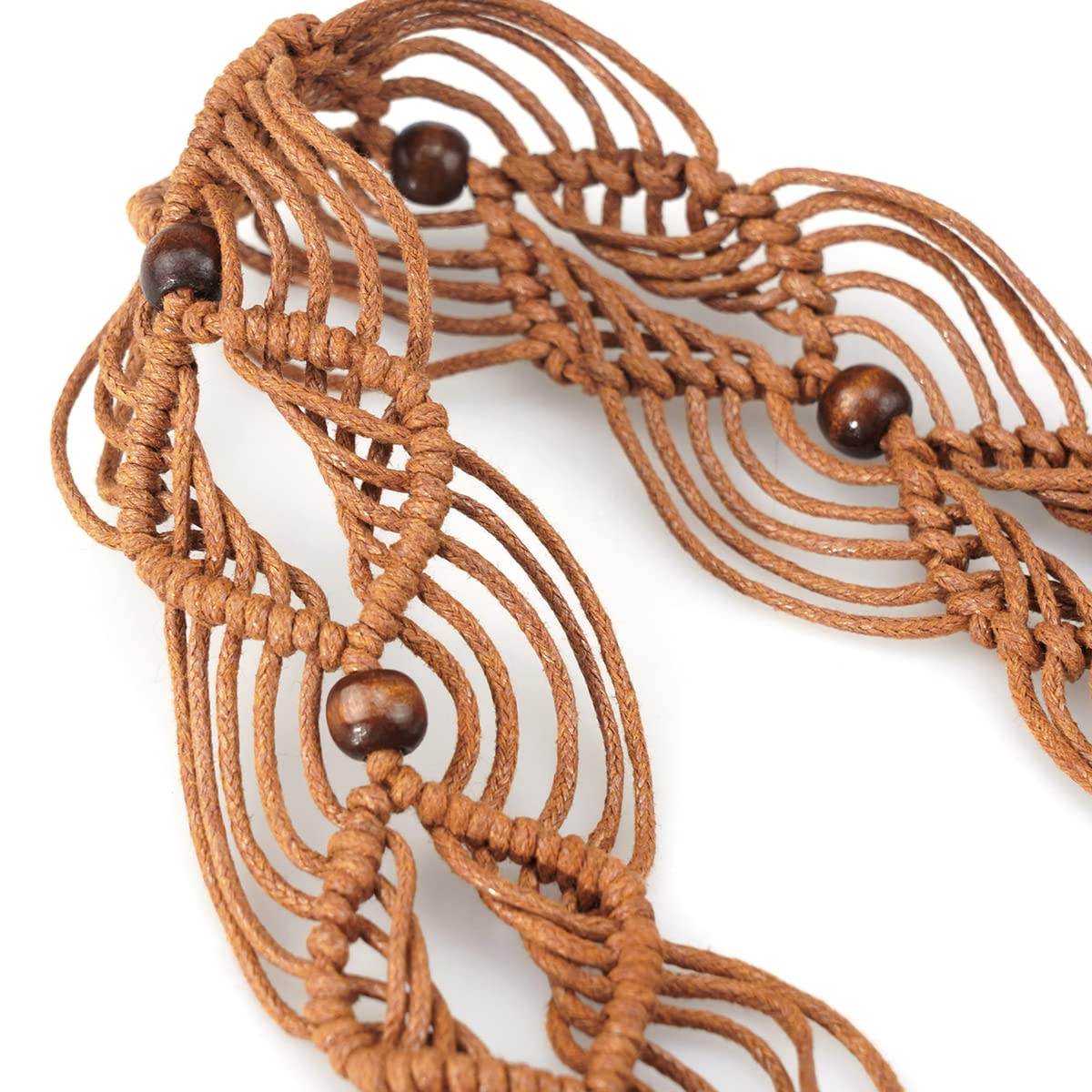 Suyi Boho Braid Belt for Women Bohemian Woven Waist Belts for Dress 170CM Brown 4