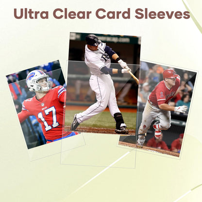 1200 Count Card Sleeves, Clear Baseball Card Sleeves, Soft Trading Card Sleeve Fit for MTG, TCG, Baseball Cards, Football Cards, Game Cards