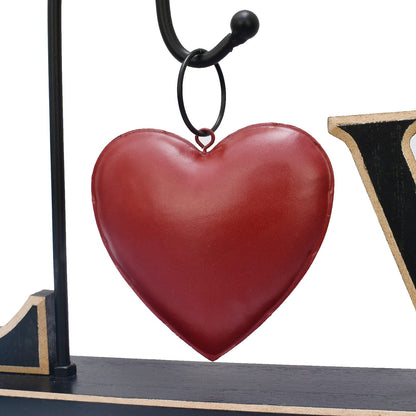 Rustic Wood Love Sign Table Top Decor Freestanding Cutout Block Letter Centerpiece Decorative Word Sign Shelf Mantel Fireplace Decor Wedding Christmas Mother's Day Gift