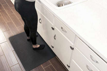 We Sell Mats Multi-Purpose Recycled Rubber Floor Mat for Indoor or Outdoor Use, Utility Mat for Entryway, Tool Bench, Garage, Under-Sink, Patio, and Door Mat; 24”x36”, Black - Made in the USA